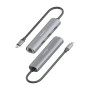 Comprar Aisens Dock Usb-C a Ethernet Gigabit + Hub 3xusb-A, Gris, 15cm - Ganga Electrónica