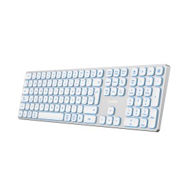 Comprar Coolbox Teclado Inalambrico Retroiluminado Moonlight Key B431 Usb-C+Bt5.1+Rf2.4g Blanco Aluminio - Ganga Electrónica