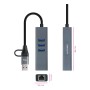 Comprar Hub USB + USB Tipo-C 3.0 Nanocable 10.03.0412 3xusb 1xrj45 Gris - Ganga Electrónica