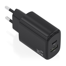 Comprar Aisens Cargador Gan 30w, 1xusb-C Pd3.0 Qc4.0, 1xusb-A Qc3.0, Negro - Ganga Electrónica