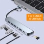 Comprar Hub Usb-C Multipuerto 7 en 1 con 5 x USB 3,0/2.0 , 2 x Usbc PD 60w - Ganga Electrónica