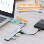 Comprar Hub Usb-C Multipuerto 7 en 1 con 5 x USB 3,0/2.0 , 2 x Usbc PD 60w - Ganga Electrónica