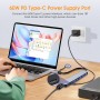 Comprar Hub Usb-C Multipuerto 7 en 1 con 5 x USB 3,0/2.0 , 2 x Usbc PD 60w - Ganga Electrónica