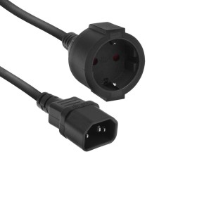 Comprar Cable Extension C14 a Cee 7/3 Shucko Hembra 0,20m Negro - Ganga Electrónica