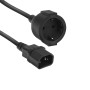 Comprar Cable Extension C14 a Cee 7/3 Shucko Hembra 0,20m Negro - Ganga Electrónica