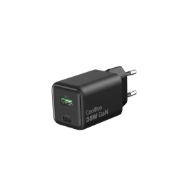 Comprar Coolbox Cargador Gan 35w - 1xusb-C - 1xusb-A - Carga Rapida 3.0 - Power Delivery - Negro - Ganga Electrónica