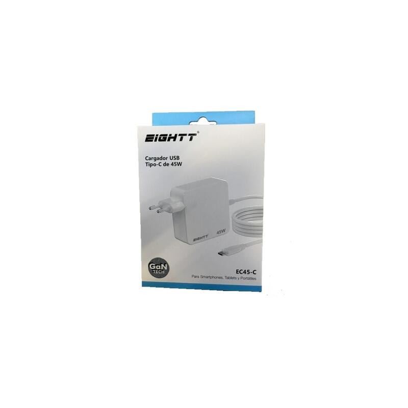 Comprar Eightt Cargador 45w Usb-C Gan Tech Blanco - Ganga Electrónica