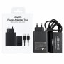 Comprar Cargador Rápido 65w PD 3 Puertos - 2 Usb-C + 1 Usb-A - con Cable Usb-C - Negro - Ganga Electrónica