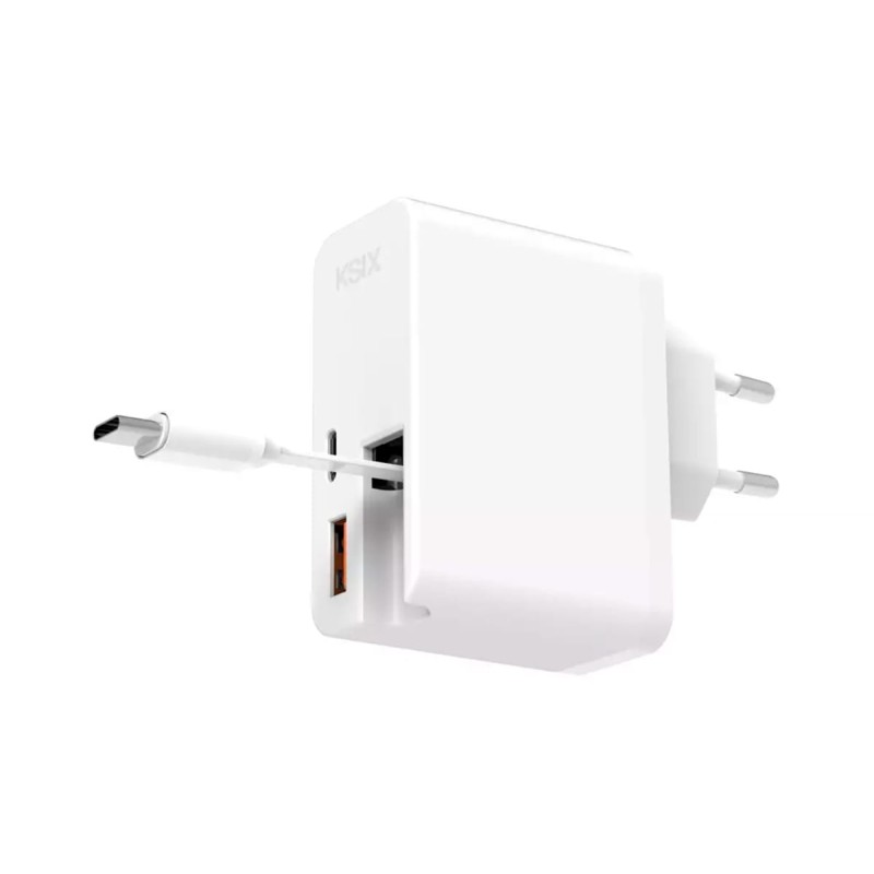 Comprar Ksix Bcd65wb01 Blanco - Cargador ultrarrápido 65W con USB-C power delivery - Ganga Electrónica