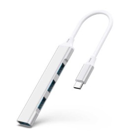 Comprar Generico Hub 4 Puertos Usb-C A 4x Usb 3.0 De Alta Velocidad Plata - Ganga Electrónica
