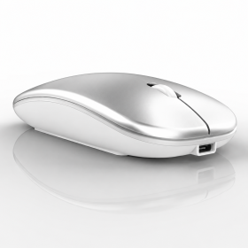 Comprar Generico Raton Inalámbrico Recargable 2 En 1 Bluetooth + Usb 2.4g 1600 Dpi Ergonómico Plata - Ganga Electrónica