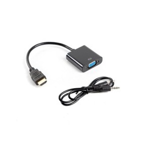 Comprar Lanberg Adaptador Hdmi-A Macho A Vga Hembra Con Audio Ad-0017-Bk,Resolucion Hasta 1920x1200,Cable 20cm - Ganga Electróni