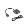 Comprar Lanberg Adaptador Hdmi-A Macho A Vga Hembra Con Audio Ad-0017-Bk,Resolucion Hasta 1920x1200,Cable 20cm - Ganga Electróni