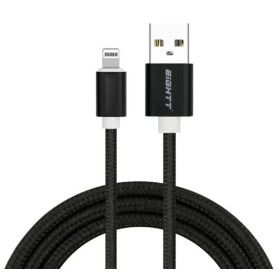 Comprar Eightt Cable Usb A Lighting 2 Metros Trenzado Nylon Negro - Ganga Electrónica