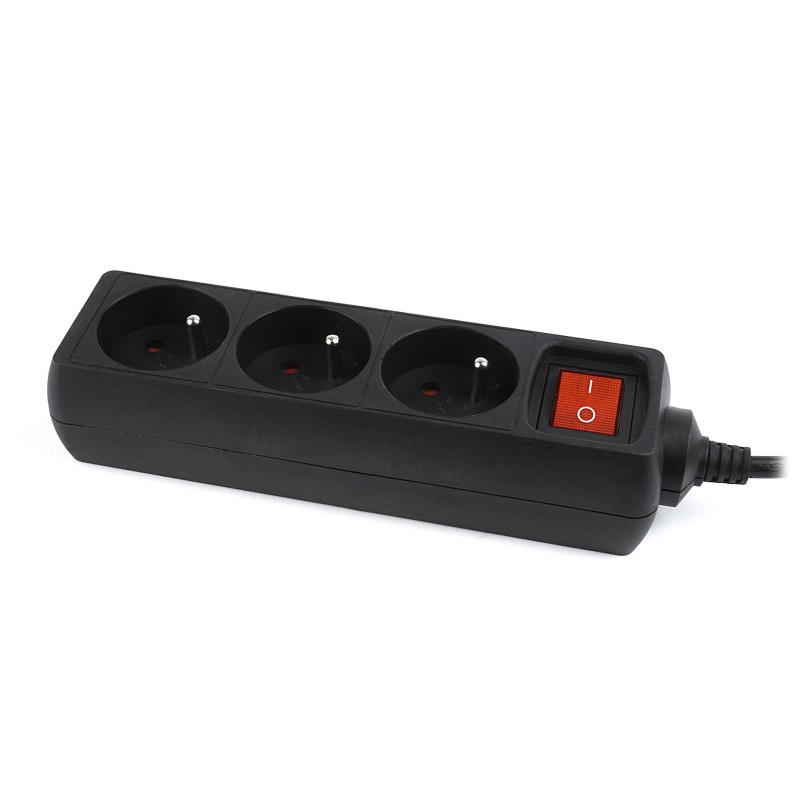 Comprar Gembird Energenie Regleta Eg-Psu3f-01 3 X Tipo E 10 A 0,60m Negro - Ganga Electrónica