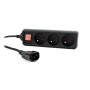 Comprar Gembird Energenie Regleta Eg-Psu3f-01 3 X Tipo E 10 A 0,60m Negro - Ganga Electrónica