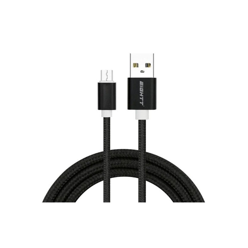 Comprar Eightt Cable Usb A Micro-Usb 2 Metros Trenzado Nylon Negro - Ganga Electrónica