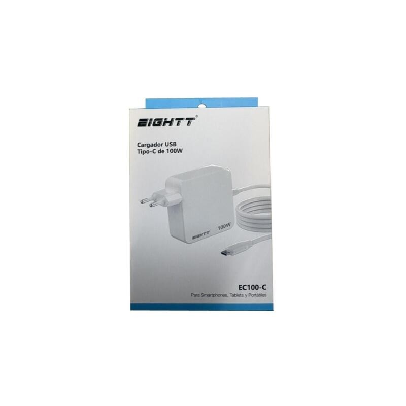 Comprar Eightt Cargador Usb-C Blanco 100w 5-20v 5a - Ganga Electrónica