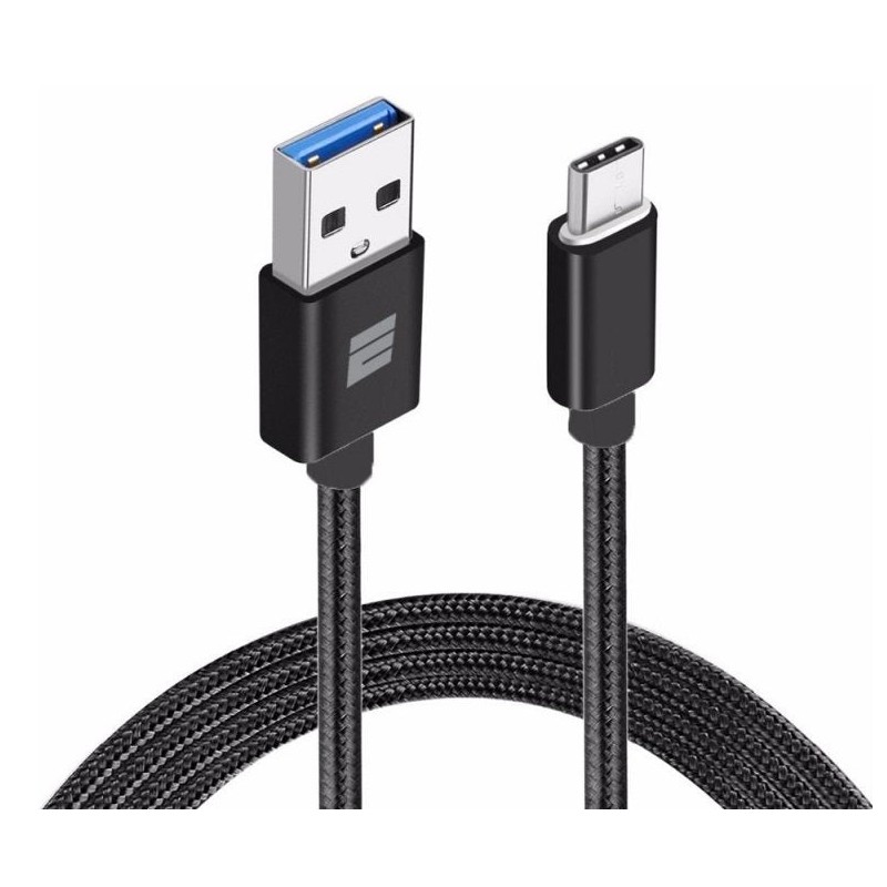 Comprar Eightt Cable Usb 3.0 A Type C 1m Trenzado Nylon Negro - Ganga Electrónica