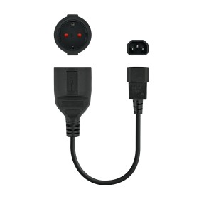 Comprar Nanocable Cable Adaptador Para Sais C14 Macho A Cee7 Hembra 16a 0.25m - Negro - Ganga Electrónica