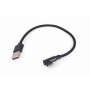Comprar Cable Angular Gembird Usb 2.0 A 8 Pines 0.2m Trenzado Negro Cc-Usb2-Amlml-0.2m - Ganga Electrónica