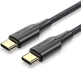 Comprar Cable USB 2.0 Tipo-C 3A Vention TAUBF/ USB Tipo-C Macho - USB Tipo-C Macho/ Hasta 60W/ 480Mbps/ 1m/ Negro - Ganga Electr