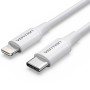 Comprar Cable USB 2.0 Tipo-C Lightning Vention LAJWF/ USB Tipo-C Macho - Lightning Macho/ Hasta 27W/ 480Mbps/ 1m/ Blanco - Ganga