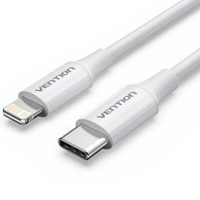 Comprar Cable USB 2.0 Tipo-C Lightning Vention LAJWF/ USB Tipo-C Macho - Lightning Macho/ Hasta 27W/ 480Mbps/ 1m/ Blanco - Ganga
