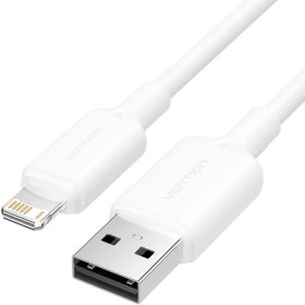 Comprar Cable USB 2.0 Lightning Vention LAMWF/ USB Macho - Lightning Macho/ 480Mbps/ 1m/ Blanco - Ganga Electrónica