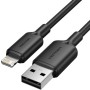 Comprar Cable USB 2.0 Lightning Vention LAMBF/ USB Macho - Lightning Macho/ 480Mbps/ 1m/ Negro - Ganga Electrónica