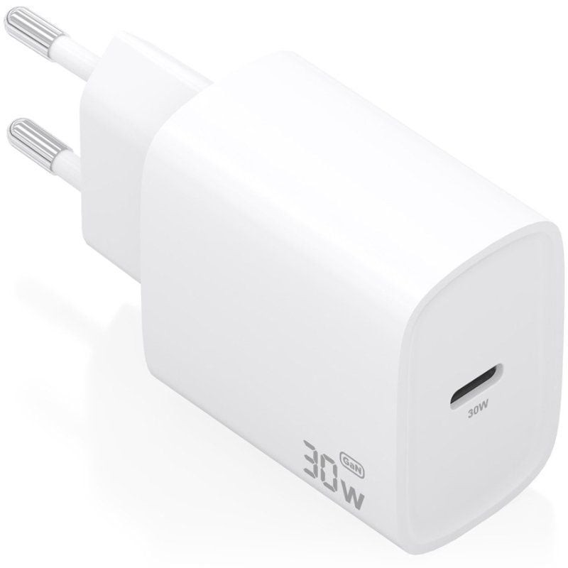Comprar Cargador de Pared GaN Aisens A110-0950/ 1xUSB Tipo-C/ 30W/ Blanco - Ganga Electrónica
