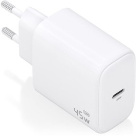 Comprar Cargador de Pared GaN Aisens A110-0969/ 1xUSB Tipo-C/ 45W/ Blanco - Ganga Electrónica