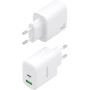 Comprar Cargador de Pared GaN Aisens A110-0971/ 1xUSB Tipo-C/ 1xUSB/ 45W/ Blanco - Ganga Electrónica