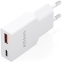 Comprar Cargador de Pared GaN Aisens A110-0998/ 1xUSB Tipo-C/ 1xUSB/ 20W/ Blanco - Ganga Electrónica