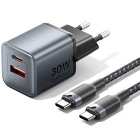 Comprar Cargador de Pared GaN Vention TZ-FEWH0-EU/ 1xUSB Tipo-C/ 1xUSB/ 30W - Ganga Electrónica