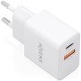 Comprar Cargador de Pared GaN Aisens A110-1025/ 1xUSB Tipo-C/ 1xUSB/ 20W/ Blanco - Ganga Electrónica