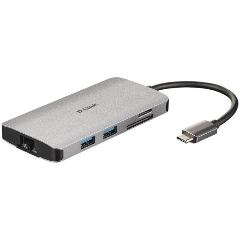 Comprar Dlink Docking USB Tipo-C D-Link DUB-M810/ 3xUSB/ 1xUSB Tipo-C/ 1xThunderbolt/ 1xHDMI 4K/ 1xRJ45/ 1xLector tarjetas/ Gris