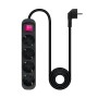 Comprar Regleta con Interruptor Nanocable 10.37.0004-BK/ 4 Tomas de Corriente/ Cable 1.4m/ Negro - Ganga Electrónica