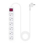 Comprar Regleta con Interruptor Nanocable 10.37.0006/ 6 Tomas de Corriente/ Cable 1.4M/ Blanca - Ganga Electrónica