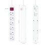 Comprar Regleta con Interruptor Nanocable 10.37.0006/ 6 Tomas de Corriente/ Cable 1.4M/ Blanca - Ganga Electrónica
