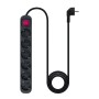 Comprar Regleta con Interruptor Nanocable 10.37.0006-BK/ 6 Tomas de Corriente/ Cable 1.4m/ Negro - Ganga Electrónica