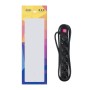Comprar Regleta con Interruptor Nanocable 10.37.0006-BK/ 6 Tomas de Corriente/ Cable 1.4m/ Negro - Ganga Electrónica