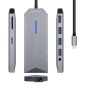 Comprar Docking USB Tipo-C Aisens ASUC-9P001-GR/ 1xHDMI 4K/ 3xUSB/ 1xRJ45/ 1xAudio/ 1xLector Tarjetas / 1xUSB Tipo-C PD/ Gris - 