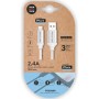 Comprar Cable USB 2.0 Tech One Tech TEC2005/ USB Macho - Lightning Macho/ 1m/ Blanco - Ganga Electrónica