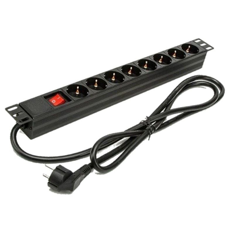 Comprar Regleta con Interruptor Phasak BNS 1518/ 8 Tomas de Corriente/ Cable 1.5m/ Negro - Ganga Electrónica
