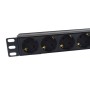 Comprar Regleta con Interruptor Phasak BNS 1518/ 8 Tomas de Corriente/ Cable 1.5m/ Negro - Ganga Electrónica