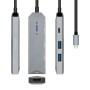 Comprar Docking USB Tipo-C Aisens ASUC-4P002-GR/ 1xHDMI 4K/ 2xUSB/ 1xUSB Tipo-C PD/ Gris - Ganga Electrónica