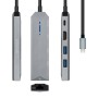 Comprar Docking USB Tipo-C Aisens ASUC-5P003-GR/ 1xHDMI 4K/ 2xUSB/ 1xRJ45/ 1xUSB Tipo-C PD/ Gris - Ganga Electrónica