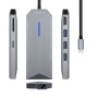 Comprar Docking USB Tipo-C Aisens ASUC-8P004-GR/ 1xHDMI 4K/ 3xUSB/ 1xRJ45/ 1xLector Tarjetas / 1xUSB Tipo-C PD/ Gris - Ganga Ele
