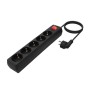 Comprar Regleta con Interruptor Aisens A154-0652/ 5 Tomas de Corriente/ Cable 1.4M/ Negro - Ganga Electrónica